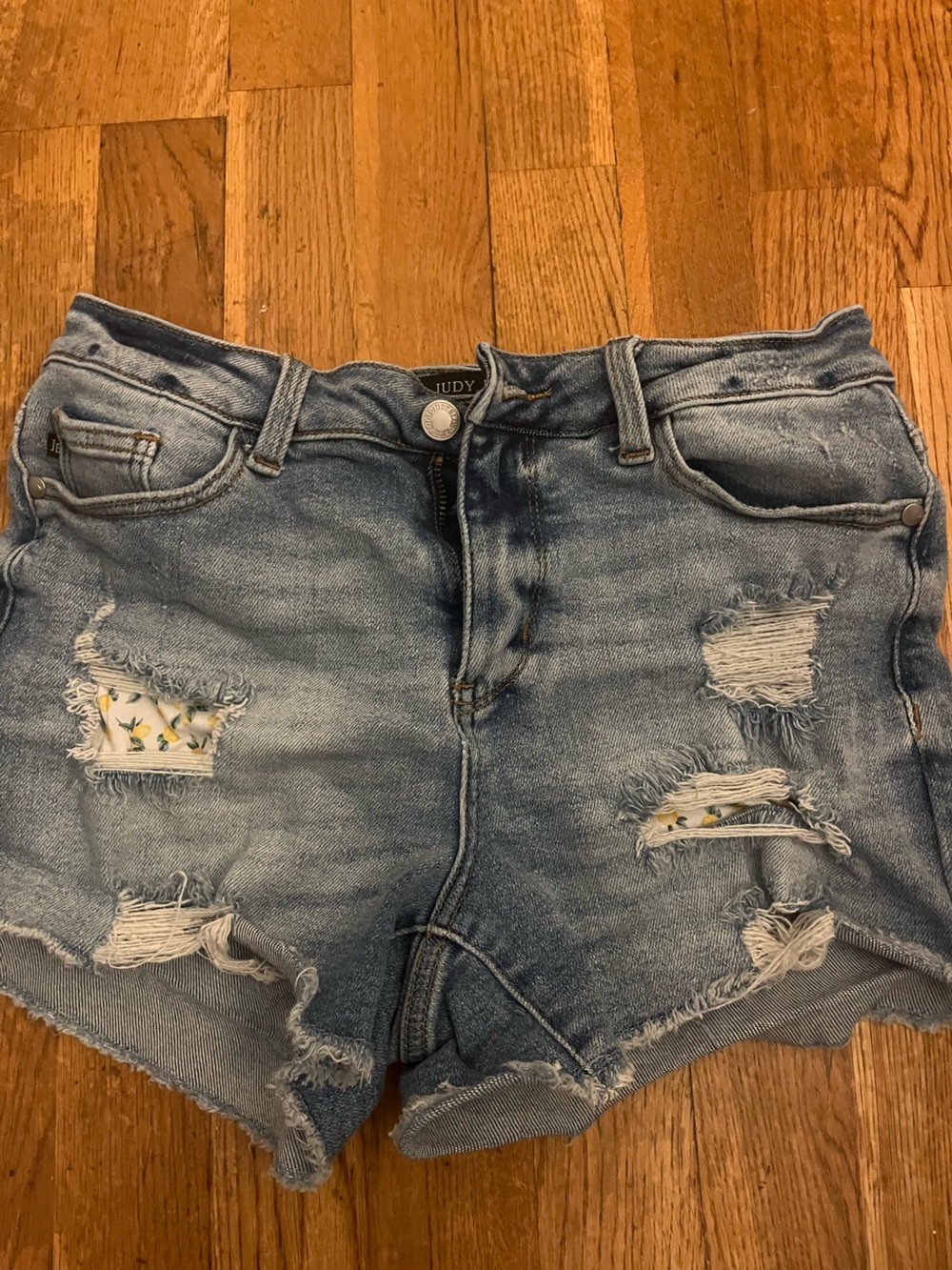Judy blue Light Blue Distressed Denim Shorts